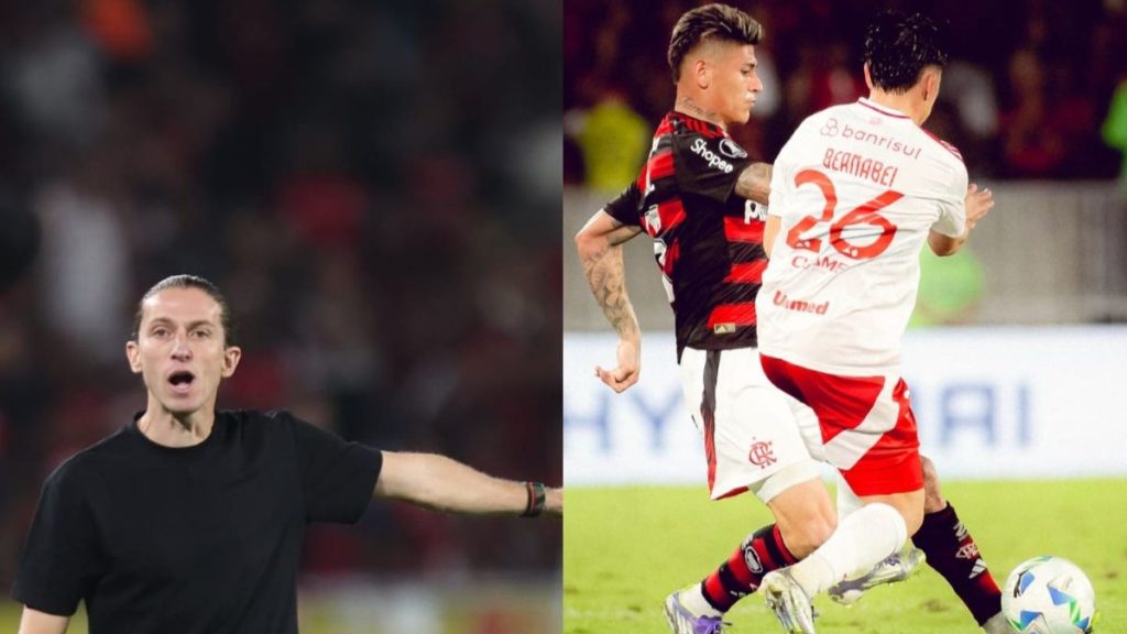 ‘Potencial ídolo’ do Flamengo celebra participação contra o Internacional e recebe elogios de Filipe Luís