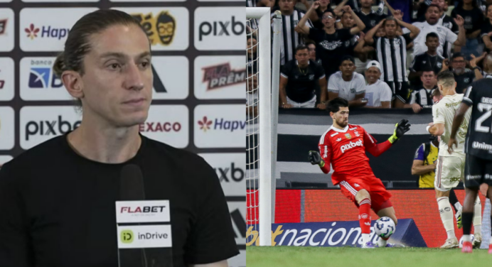 Filipe Luís aponta ‘culpado’ no Flamengo em gol do Ceará, pelo Brasileirão