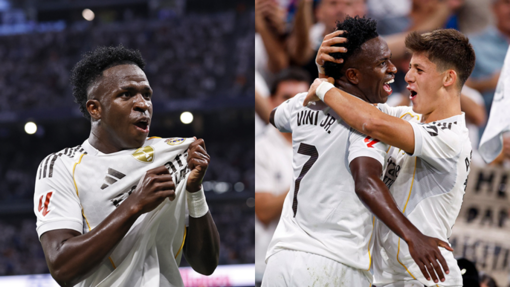 Ex-Flamengo, Vini Jr é destaque em vitória do Real Madrid no Campeonato Espanhol
