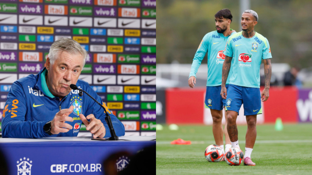 Com 1 jogador do Flamengo, Ancelotti esboça time titular para jogo do Brasil x Tunísia; veja provável escalação