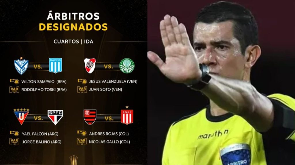 Libertadores: árbitro colombiano apita Flamengo x Estudiantes; juiz comandou jogo do 1º gol de Vini Jr