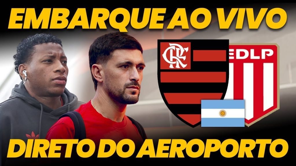 RUMO A LA PLATA! Assista o embarque do Flamengo para o jogo contra o Estudiantes, pela Libertadores