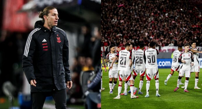 Brasileirão: Filipe Luís define time titular para jogo do Flamengo x Corinthians em treino deste sábado