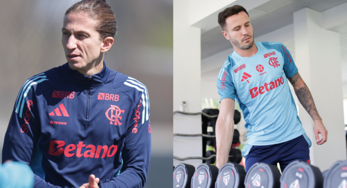 Brasileirão: Filipe Luís define time titular para jogo do Flamengo x Fortaleza em treino desta sexta