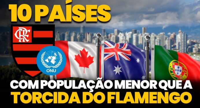 🌍 VEJA 10 PAÍSES DA ONU COM POPULAÇÃO MENOR QUE A TORCIDA DO FLAMENGO
