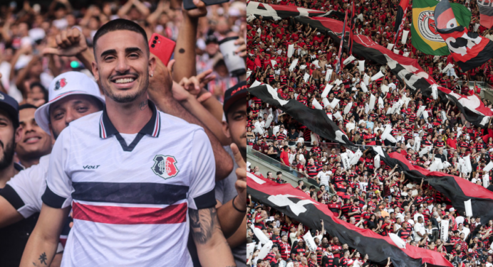 Thiago Galhardo faz comparação ousada entre Flamengo e Santa Cruz em jogo de acesso do Brasileirão