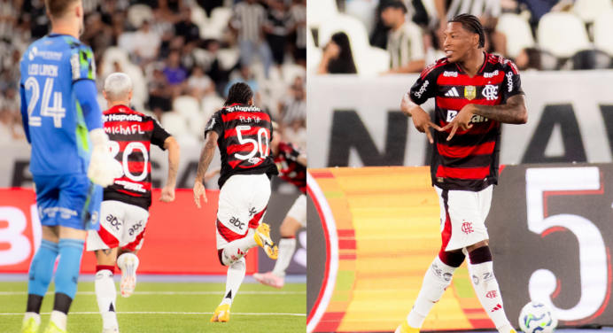 Vídeo | Plata entra, dá um toque na bola e faz 3º gol do Flamengo sobre Botafogo