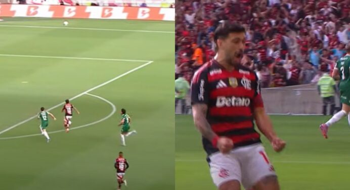 Vídeo | Pedro acha passe genial, e Arrascaeta marca 1º gol do Flamengo em jogo contra o Palmeiras