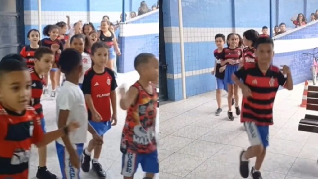 De arrepiar! Vídeo mostra ‘atropelo’ do Flamengo sobre Vasco, Botafogo e Fluminense em escola do Rio