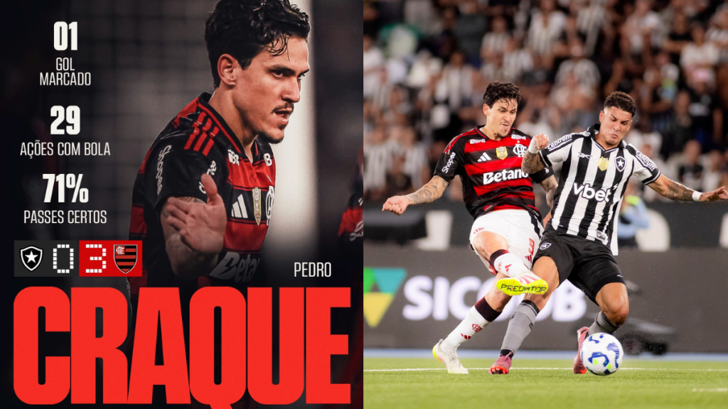 Pedro é eleito ‘Craque da Torcida’ após atuação de gala em jogo do Flamengo x Botafogo