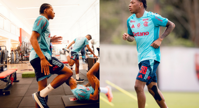 Jogador do Flamengo surpreende e apresenta nova ‘versão’ em treino no Ninho