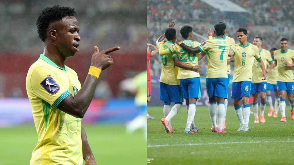 Vini Jr dá show, participa de 2 gols e Brasil atropela a Coreia do Sul em jogo na Data FIFA