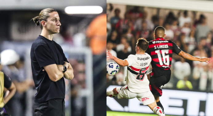 Filipe Luís aponta os erros do Flamengo no empate em 2 a 2 com o São Paulo