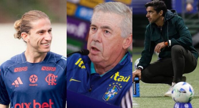 Ancelotti manda recado a Filipe Luís e Abel Ferreira após classificação de Flamengo e Palmeiras na Libertadores