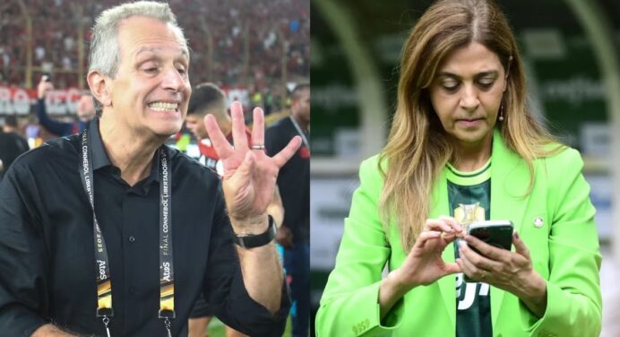 Presidente do Flamengo ironiza Palmeiras e manda recado a Leila Pereira: “Fazer birra, biquinho e espernear”