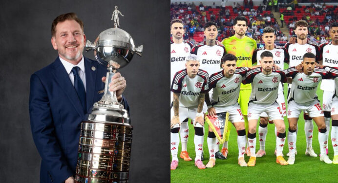 Presidente da Conmebol manda recado ao Flamengo e fala em revanche no Mundial: “Não demora”