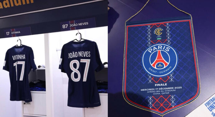 PSG divulga escalação para jogo contra o Flamengo, pela final do Mundial