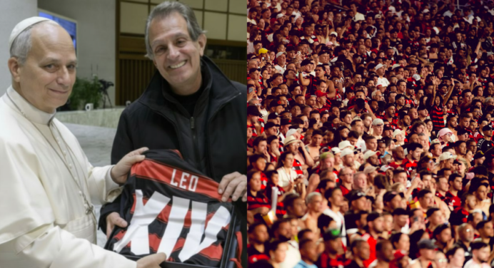 Manto mais Sagrado do que nunca: Bap presenteia Papa com camisa do Flamengo