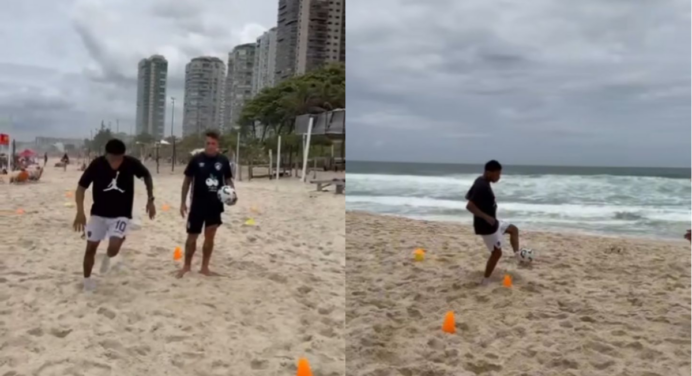Plata faz treino diferente antes de se reapresentar ao Flamengo