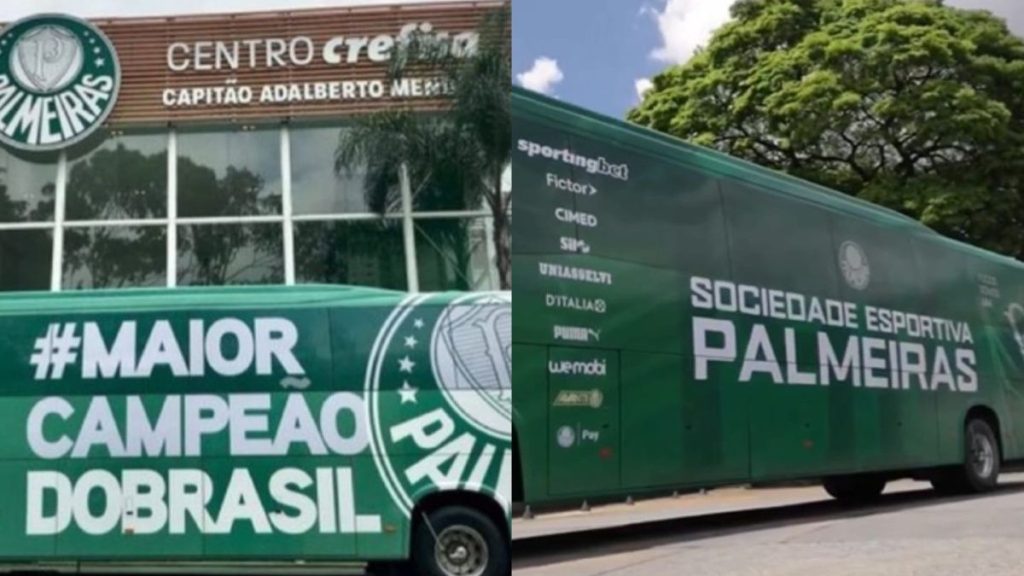 Flamengo malvadão! Palmeiras retira frase de ônibus após vices em 2025