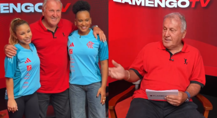 Medalhista Olímpica conta a Zico que Flamengo atrai mais atenção que a Seleção Brasileira