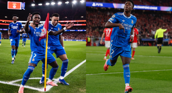 Vini Jr se pronuncia após sofrer racismo em jogo do Real Madrid x Benfica na Champions League