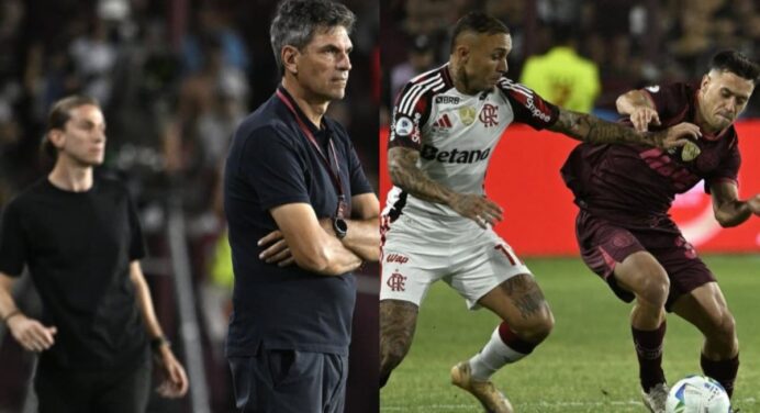 Técnico do Lanús desabafa sobre ‘abismo’ financeiro com Flamengo, mas afirma: “Nem sempre vencem os melhores”