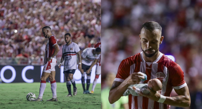 Cria do Flamengo surpreende com comemoração em jogo do Náutico x Santa Cruz