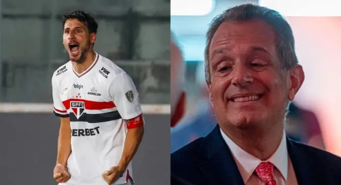 Presidente do Flamengo, Bap quebra silêncio sobre contratação de Calleri, do São Paulo