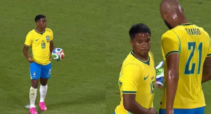 Léo Pereira frustra Endrick e ajuda Igor Thiago a marcar 1º gol pela Seleção Brasileira