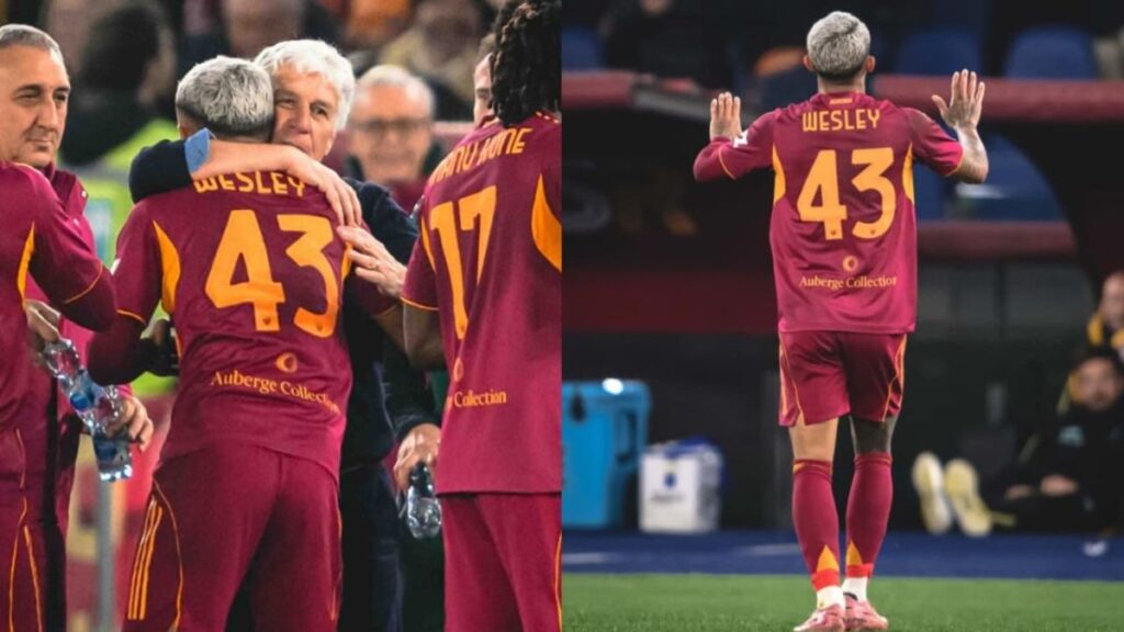 Ex-Flamengo, Wesley faz ‘gol de Messi’ em jogo Roma x Juventus; veja vídeo