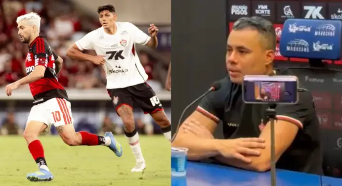 Jair Ventura ‘culpa’ arbitragem por derrota em jogo do Flamengo x Vitória, pela Copa do Brasil