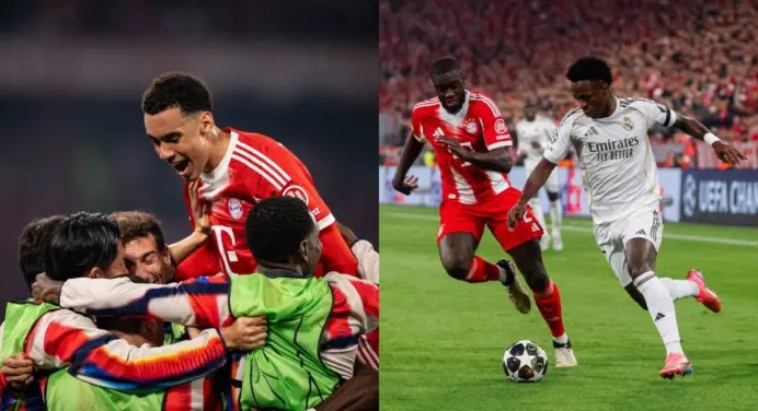 Vini Jr dá assistência, mas Real Madrid perde para o Bayern na Champions League