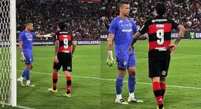 Fábio ‘cobra’ Pedro após golaço do atacante em jogo do Flamengo x Fluminense, pelo Brasileirão