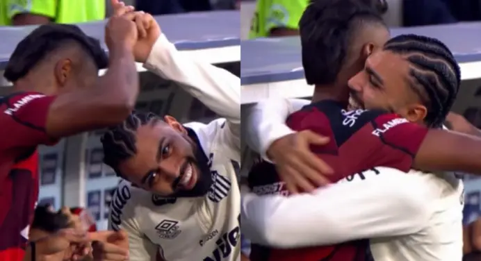 Bateu saudade? Gabigol e Bruno Henrique repetem comemoração lendária em jogo do Flamengo x Santos