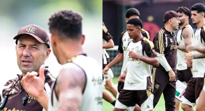 Leonardo Jardim define time titular para jogo do Flamengo x Fluminense em treino deste sábado