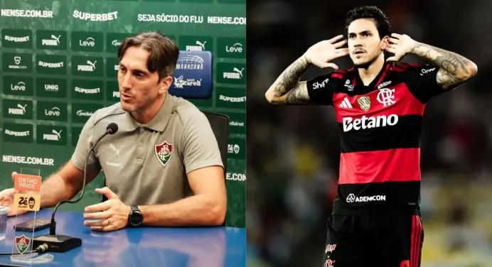Zubeldía analisa gol de Pedro em jogo do Flamengo x Fluminense, fala em ‘acidente’ e compara com Cano e Gabigol