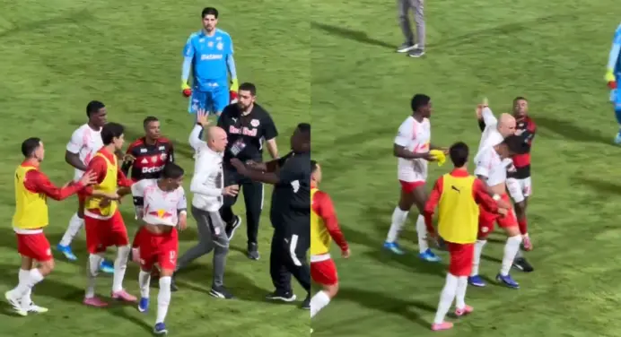 Jogador do Bragantino assume responsabilidade por confusão com o Flamengo