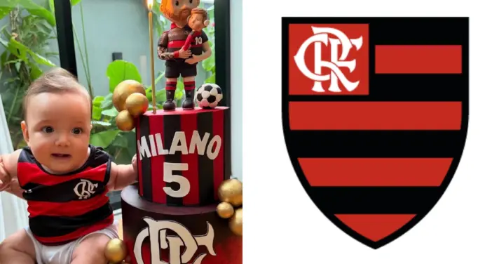 Arrascaeta prepara festa do Flamengo para comemoração do filho; veja foto