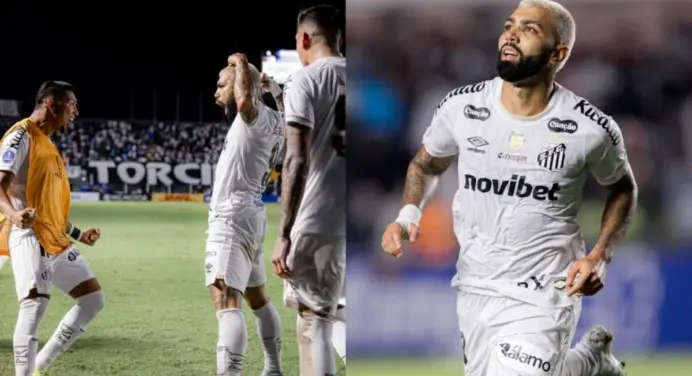 Nem no Flamengo: Gabigol faz gol inédito em jogo do Santos pela Sul-Americana