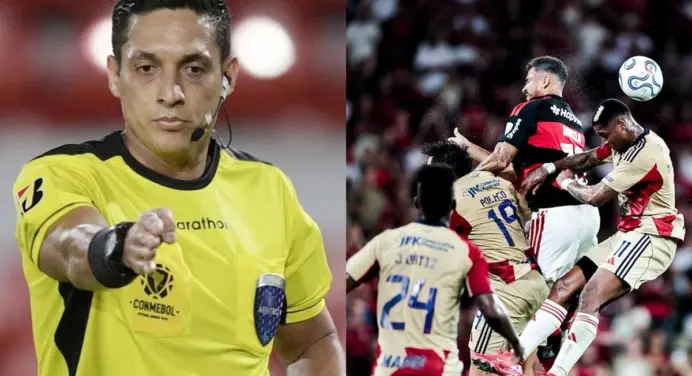 Conmebol define árbitro de Independiente Medellín x Flamengo, pela Libertadores; juiz teve polêmica com Vini Jr