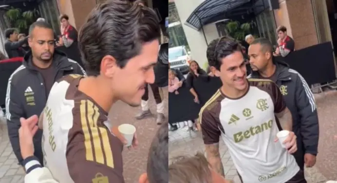 Pedro se emociona com atitude de torcedor do Flamengo antes de jogo com o Grêmio