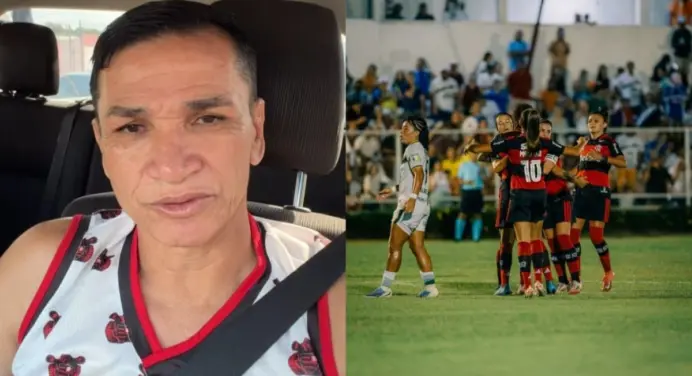 Ídolo do Flamengo percorre mais de 500 km para acompanhar classificação rubro-negra na Copa do Brasil Feminina