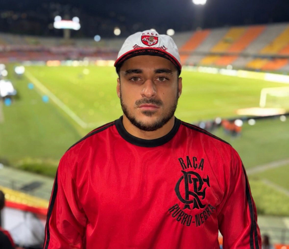Matheus Zidan no Estádio Atanasio Girardot para jogo do Flamengo contra Medellín