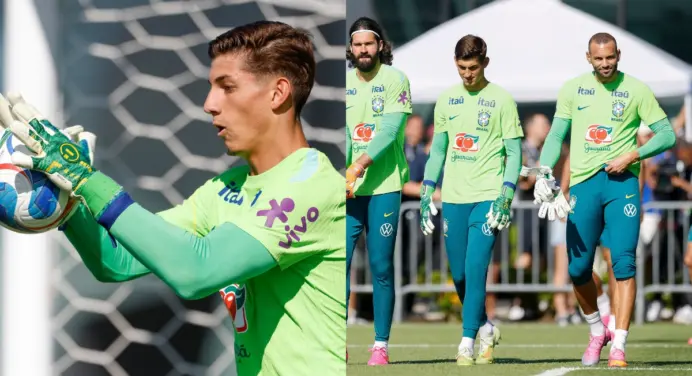 Goleiro do Flamengo faz milagre em treino da Seleção Brasileira antes da Copa do Mundo