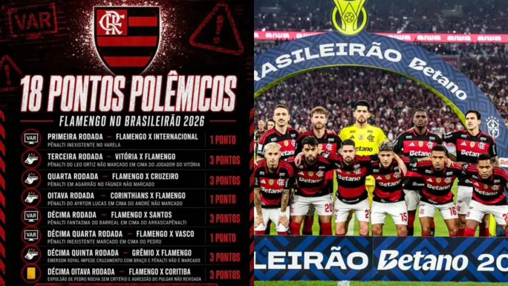 Árbitro ‘cala a boca’ de torcedores do Palmeiras que acusam benefício ao Flamengo