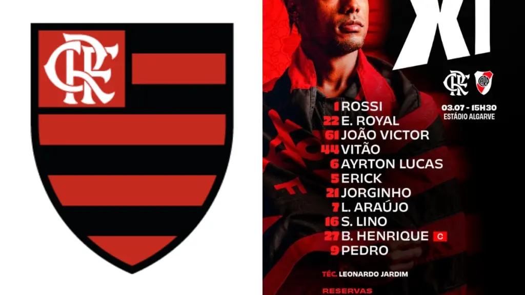 SAIU! Flamengo divulga escalação para jogo contra o River Plate