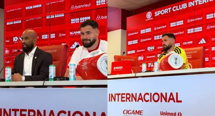 Matheus Cunha é apresentado no Internacional, cita o Flamengo e garante: “Faço milagres”