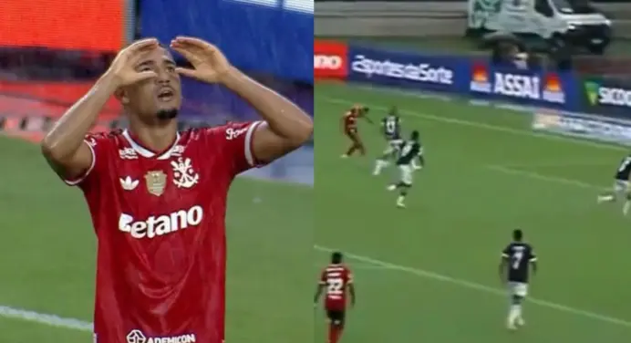Vídeo: Samuel Lino dá biquinho ‘a lá Romário’ e faz gol para o Flamengo contra o Remo, no Brasileirão