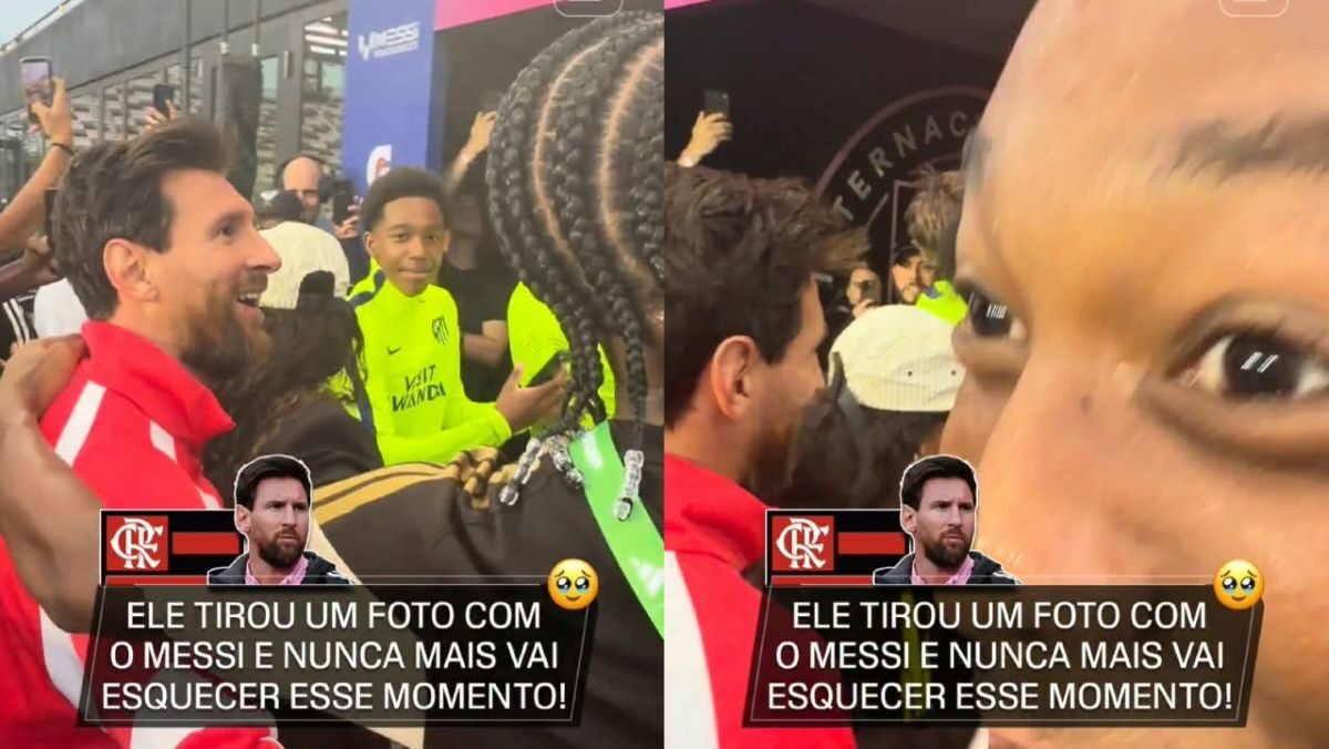 Deivid enlouquece após foto com Messi e viraliza nas redes